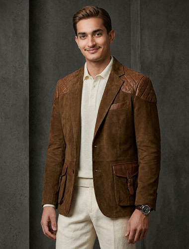 Giacca blazer uomo vera - , pelle