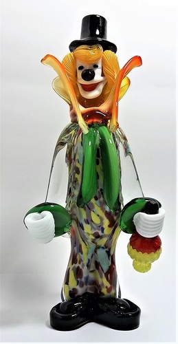 Clown murano glass h28cm made - clown,