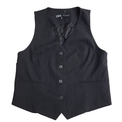 Gilet zara nero tasche - gilet,