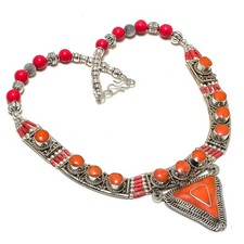 Collana Corallo Rosso Argento