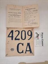 4209 CA  del 1951 TARGA + LIBRETTO OCC MOTO GUZZI 65