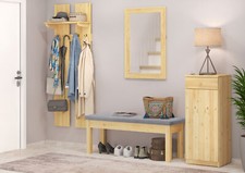 Panca da cucina panca in legno di pino massiccio panca imbottita 120x40 grigio