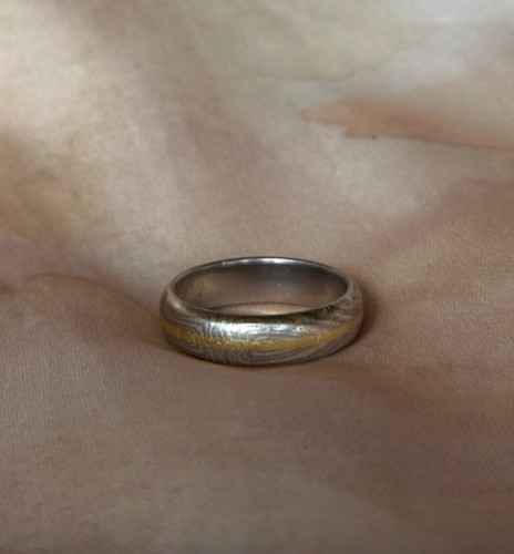 Anello vintage mokume gane - mokume,