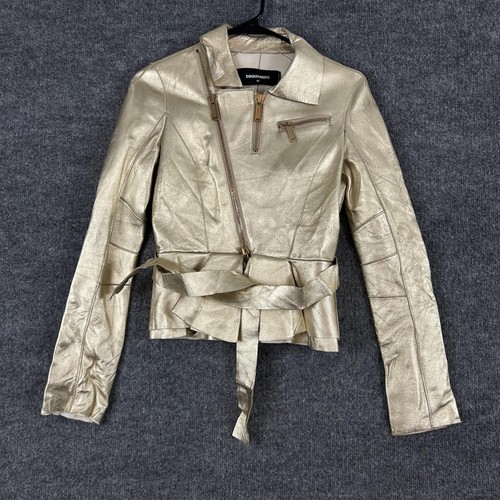 Giacca dsquared2 pelle oro - giacca,