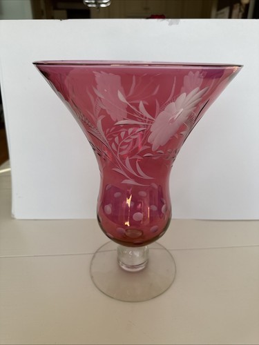 Vaso con piedistallo vetro - vaso, in