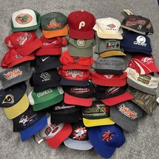 Lotto cappelli snapback vintage berretti MLB NFL Nike adidas NASCAR birra anni 80 90 gruppo (32)