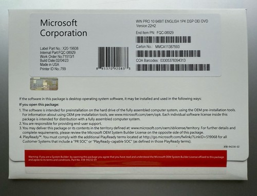 Dvd windows pro bit - windows, 64