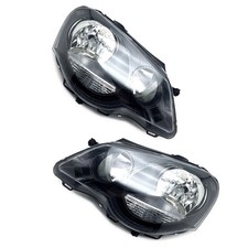 Black rh headlights with - +,