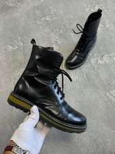 Stivali neri da combattimento vintage DIRK BIKKEMBERGS in pelle da donna taglia 38 ITALIA