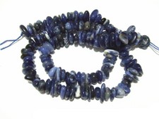 30pz perline chips burattate sodalite naturale 4-10mm  bijoux foro 1mm