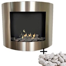 Biocamino bioetanolo Bio camino fd60s termo stufa bruc regolabile + 24pietre