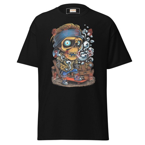 Skater skeleton maglietta - skeleton,