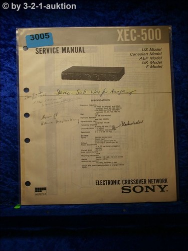 Manuale servizio sony - di, xec