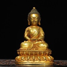 Copper gilded statue of