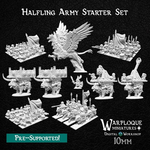 Halflings army miniature - halflings,
