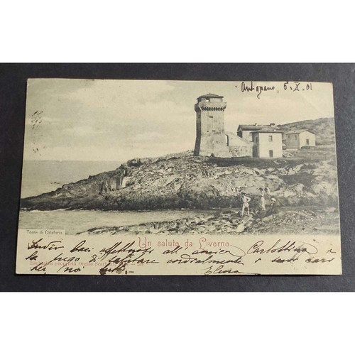 Cartolina saluto livorno - un, da