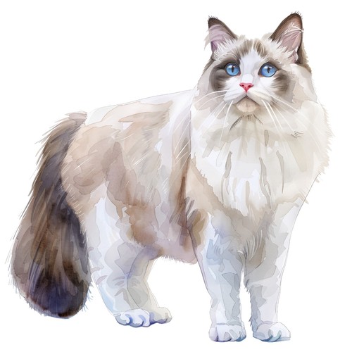 Adesivi ragdoll gatto - 6,