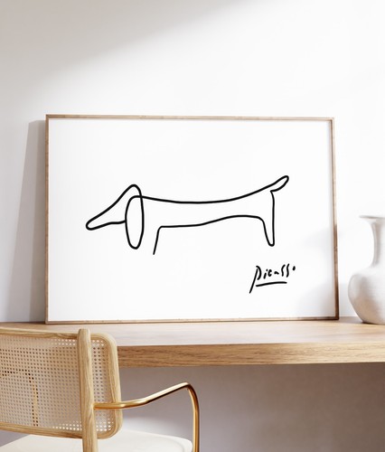 Stampa cane salsiccia picasso - cane,