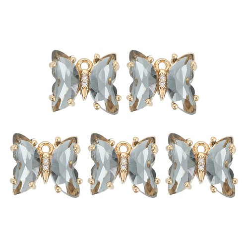 Pcs charm farfalla placcato - farfalla,