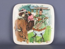 PETUCCO E TOLIO CERAMICA NOVE PIATTO CON FIGURA LAUTREC MODERNARIATO 1960