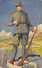 C7027) WW1 ALPINI "IL GUARDIANO DELLE ALPI" ILLUSTRATORE AMISANI VIAGGIATA