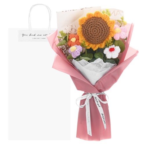 Mazzo fiori uncinetto - , girasole