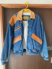 Giacca pelle denim Trussardi