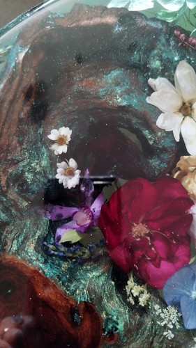 Tavolino caffè con fiori - da,