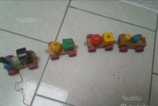 Trenino Vintage Trenino anni 80/90, trenino di legno bambini