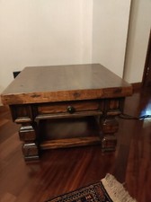 tavolino 60cmx60cm alto 42 cm in legno massello 