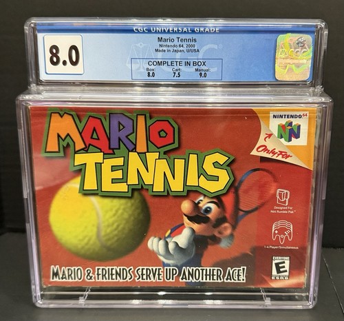 Mario tennis n64 cgc - tennis, graded