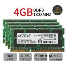 16 GB kit 4x 4 GB DDR3 SODIMM