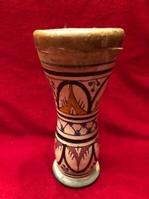 Bongo artigianale - Corpo in argilla colorata - Tunisia 