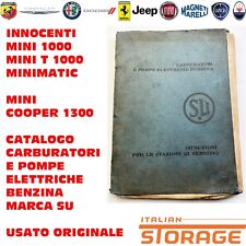 INNOCENTI MINI COOPER CATALOGO CARBURATORI E POMPE ELETTRICHE BENZINA USATO