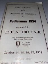 Vintage 1954 Audiorama by Audio Fair New York Exhibitors Directory McIntosh AES