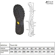 Suola scatolata gomma Vibram Ushba prestazioni elevate scarpe sportive militari