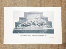 Buenos Aires Partenza di Garibaldi da Quarto Scultore Maccagnani Stampa fine 900