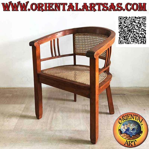 Poltrona tondeggiante teak - poltrona,