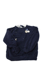 Felpa pullover casual Mayoral bambina floreale manica lunga blu taglia 3