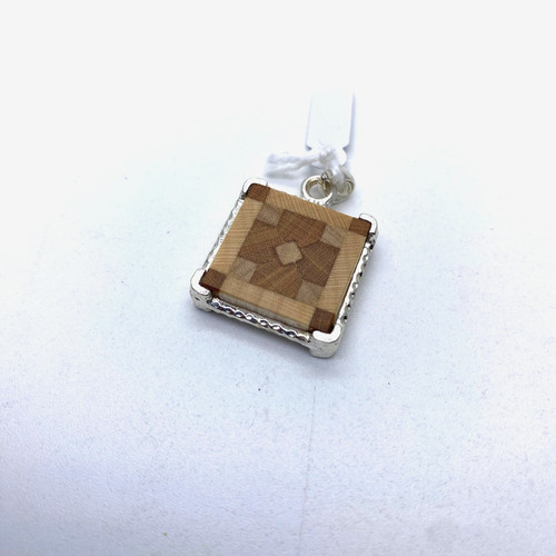 Ciondolo legno argento - ciondolo, 925