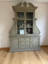 Credenza vintage in legno con vetrina