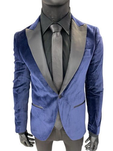 Abito design blu velluto - abito, di