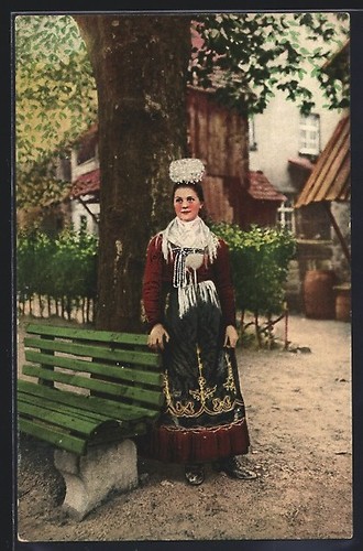 Cartolina ragazza schapbach - di,