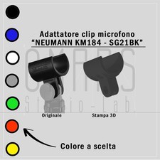 1x CLIP ADATTATORE SUPPORTO MICROFONO MICROPHONE NEUMANN KM184 NEUMANN SG21BK
