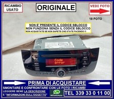 STEREO RADIO AUTORADIO senza codice sblocco FIAT PUNTO EVO