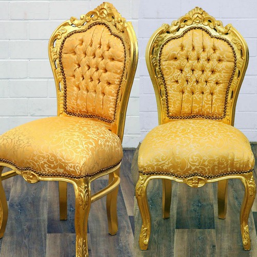Poltrona sedia foglia oro - poltrona,