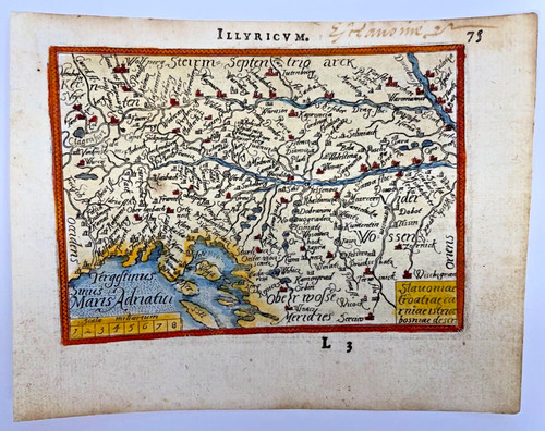 Balcani 1595 abraham ortelius - balcani, ortelius/