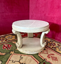 tavolo basso in marmo bianco