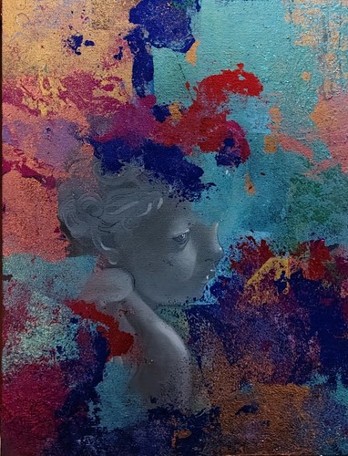 Angelo putto olio e - "putto",,