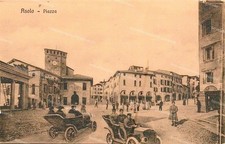 dq58 cartolina asolo piazza provincia di treviso veneto